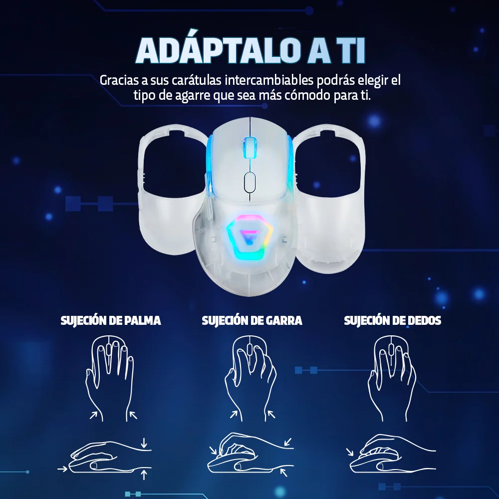 Mouse Gamer Inalámbrico Game Factor Mow800-wh Blanco_0 Mouse Gamer Inalámbrico Game Factor Mow800-wh Blanco_0
