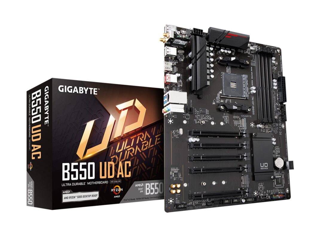 GIGABYTE B550 UD AC (AM4/ AMD/ B550/ ATX/Dual M.2/ SATA 6Gb/s/USB 3.2 Gen 2/ Intel 802.11a/b/g/n/AC/Realtek GbE LAN/PCIe 4.0/Placa Madre)_0