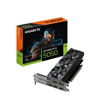 GIGABYTE GeForce RTX 5050 OC Tarjeta gráfica 8G de Perfil bajo, 8GB GDDR6 de 128 bits, PCIe 5.0, soporta hasta 4 Pantallas, Tarjeta de Video GV-N5050OC-8GL_0