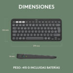 Teclado Pebble Keys 2 K380s Inalámbrico Logitech Negro Español Logitech Grafito_1