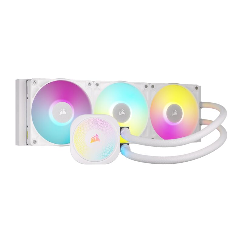 CORSAIR iCUE LINK TITAN 360 RX Refrigerador LÃ­quido RGB Para CPU â 360mm AIO â 3x RX120 Ventiladores RGB Incluidos â Compatible con Intel LGA 1851/1700, AMD AM5/AM4 â Hub iCUE LINK Incluido â Blanco_0