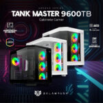 Gabinete Gamer Balam Rush Media Torre Tank Master Atx 4 Fan Color Blanco/negro_1