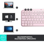 Teclado Logitech Mx Keys Mini/inalámbrico/bluetooth/rosa_1
