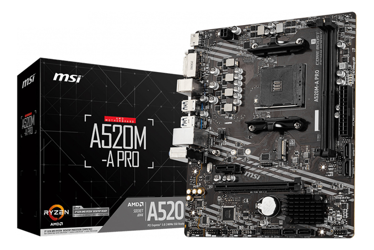 Msi A520m-a Pro Micro Atx Am4 Ddr4 Negro_0 Msi A520m-a Pro Micro Atx Am4 Ddr4 Negro_0