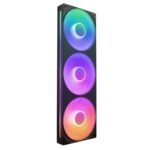 NZXT F360 RGB Core - Marco de 360 mm con 3 ventiladores de 120 mm y 8 led RGB cada uno. Control de velocidad e iluminación, alta presión estática y flujo de aire, rodamiento fluido, color negro_0