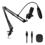 Micrófono Balam Rush Mc970 Gamer Negro Con Soporte_5