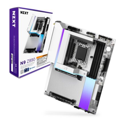 NZXT N9 Z890 - Placa Base Intel Z890 LGA 1851 ATX Gaming para Core Ultra (Serie 2) - 20+1+1, DDR5, 5X M.2, PCIe 5.0, Wi-Fi 7, 5GbE, Thunderbolt 4 - RGB, Cubierta de Metal Completo, PCB Blanco_0