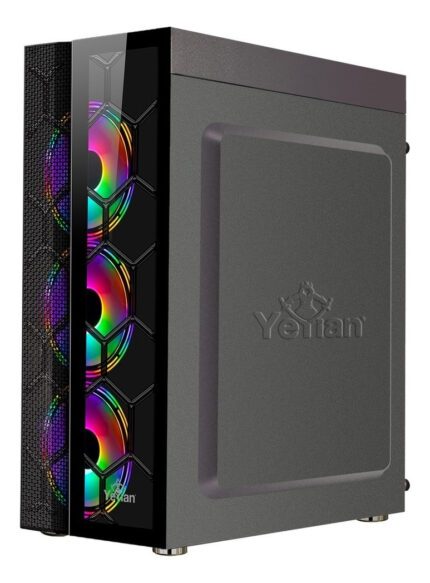 Gabinete Yeyian Rapture 2500, Midi Tower, Atx/micro Atx/mini-atx, Usb 2.0/3.0, Sin Fuente, 3 Ventiladores Argb Instalados, Negro_1