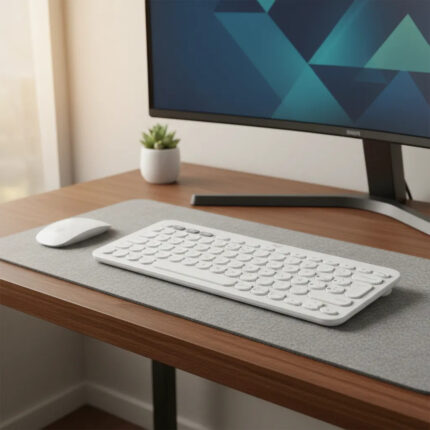 Teclado Logitech Pebble K380s Blanco Qwerty Bluetooth_1