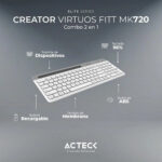 Kit Teclado Y Mouse Acteck Virtuos Silk Mk720 Inalambrico Blanco_4
