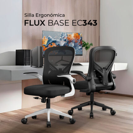 Acteck Silla Flux Base Ec343, Respaldo De Malla, Negro_1