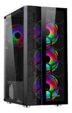Gabinete Yeyian Rapture 2500, Midi Tower, Atx/micro Atx/mini-atx, Usb 2.0/3.0, Sin Fuente, 3 Ventiladores Argb Instalados, Negro_0