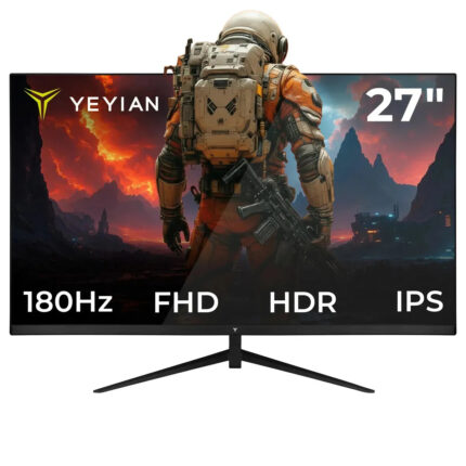 Monitor Yeyian Gaming Elysium 27 Pulgadas, 180hz, Fhd 1920x1080 , Fast Ips,1ms, Freesync, Hdr, Vesa 100 * 100, Hdmi 1.2 , Displayport 1.4, Para Xbox Series X/s/ps5/ps4/, Ymf-ipf27-m1 Negro_0