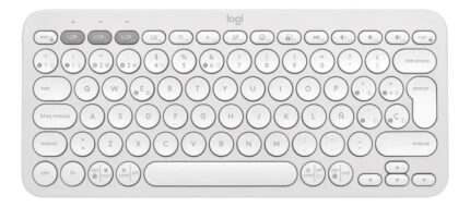 Teclado Logitech Pebble K380s Blanco Qwerty Bluetooth_0