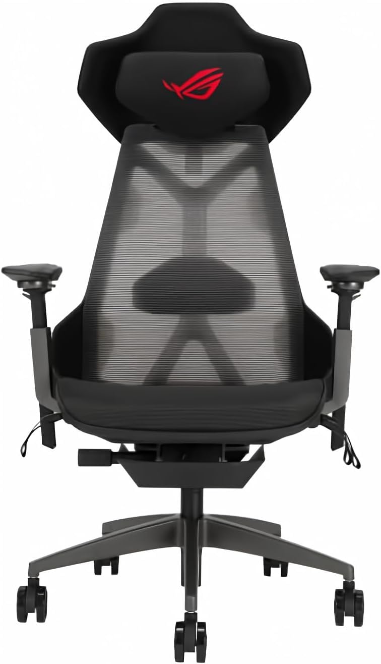 ASUS ROG Destrier Ergo - Silla para Juegos, futurista Cyborg estética, ajustes de Asiento versátiles, Modo de Soporte de Brazo móvil, Panel acústico, Marco de Aluminio, Malla Transpirable y cómoda_0 ASUS ROG Destrier Ergo - Silla para Juegos, futurista Cyborg estética, ajustes de Asiento versátiles, Modo de Soporte de Brazo móvil, Panel acústico, Marco de Aluminio, Malla Transpirable y cómoda_0