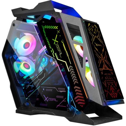 Stylos Gabinete Gamer IR02 Micro ATX 4 Fan ARGB Cristal Templado XZGAIRRGBB_0