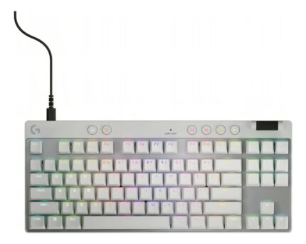 Teclado Alámbrico Gaming Pro X Tkl Rapid Color Blanco Logitech Inglés Us_0