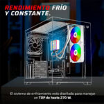 Enfriamiento Liquido Balam Rush Cryo Prism 240 Ice 120mm Argb 4 Pines Pwm 1800 Rpm Tdp 270w Lga1851 Am5 Caratulas Intercambiables + Display De Temperatura Blanco Br-944052_3