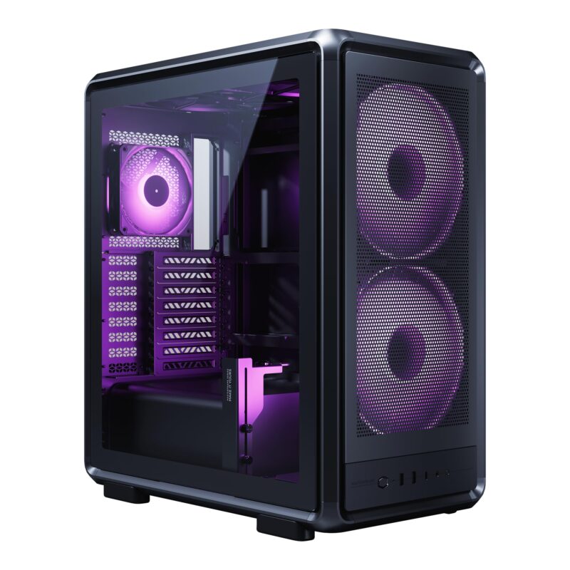 Cooler Master MasterFrame 500 Mesh Black Freeform 2.0 Modular Platform Open Air ATX Mid-Tower Case Carcasa de Aluminio, Doble Ventiladores aRGB de 200 mm, 390 mm GPU MAX, 360 mm AIO MAX, Tipo C_0