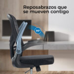 Acteck Silla Flux Base Ec343, Respaldo De Malla, Negro_4