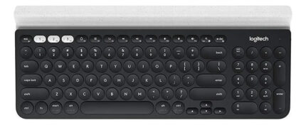 Teclado Logitech Qwerty Español Latinoamérica Color Negro Y Blanco Negro/blanco_0