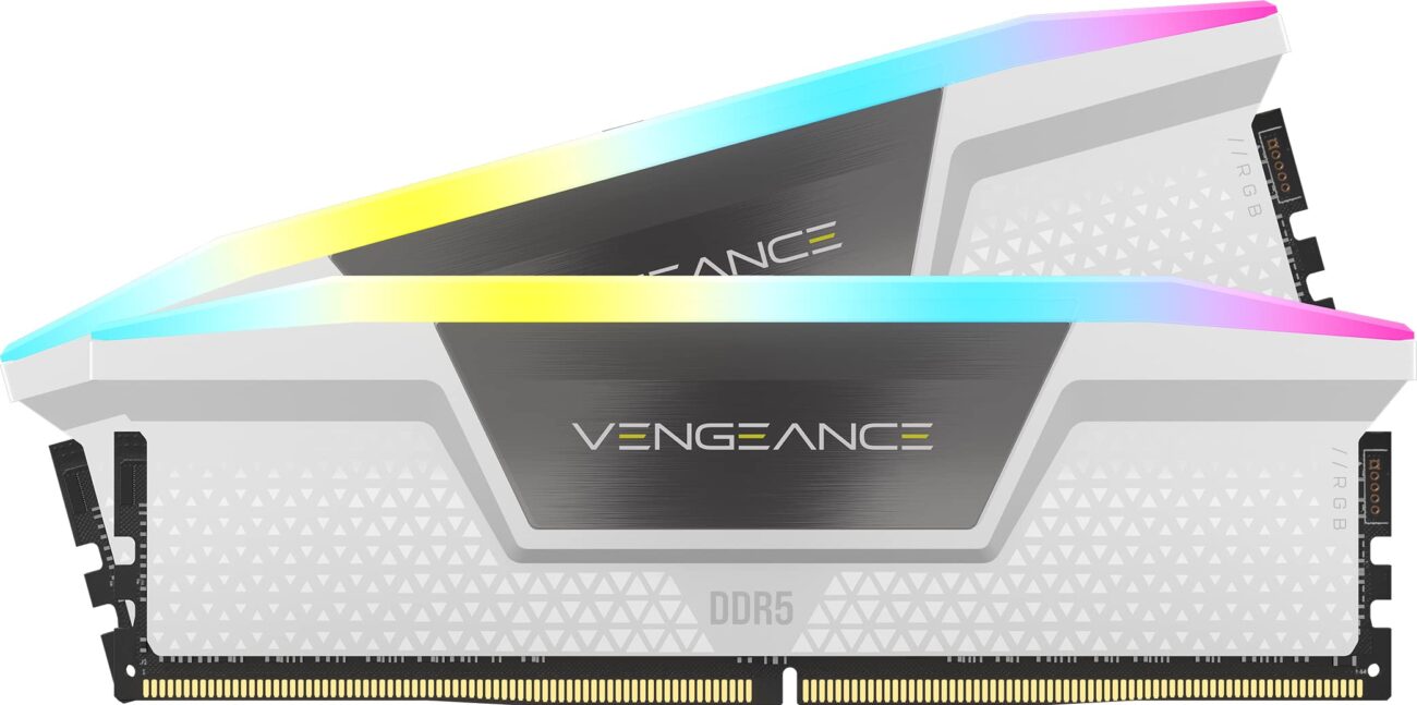 Corsair Vengeance RGB DDR5 RAM 32GB (2x16GB) 5200MHz CL40 Intel XMP iCUE Compatible Computer Memory - White (CMH32GX5M2B5200C40W)_0