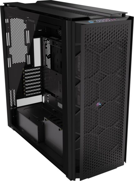 Corsair 9000D RGB Airflow Chasis para PC Supertorre â Amplio Interior â Montaje de Ventiladores InfiniRailâ¢ â Sin Ventiladores Incluidos â iCUE Link System Hub Incluido â Negro_0