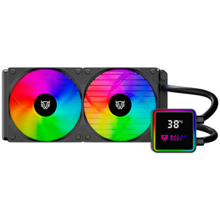 Enfriamiento Liquido Balam Rush Cryo Prism 240 Black 120mm Argb 4 Pines Pwm 1800 Rpm Tdp 270w Lga1851 Am5 Caratulas Intercambiables + Display De Temperatura Negro Br-944045_0