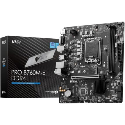 MSI Tarjeta Madre Pro B760M-E DDR4 LGA 1700 2X DDR4 1x M.2 PCIe 4.0 Micro ATX_0