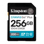 Kingston Tarjeta De Memoria SD, Canvas Go Plus Gen4, Capacidad: 256GB, 4K, Clase 10, UHS-I, U3, V30, Lectura: 200MB/s y Escritura: 160MB/s, SKU: SDG4/256GB_0