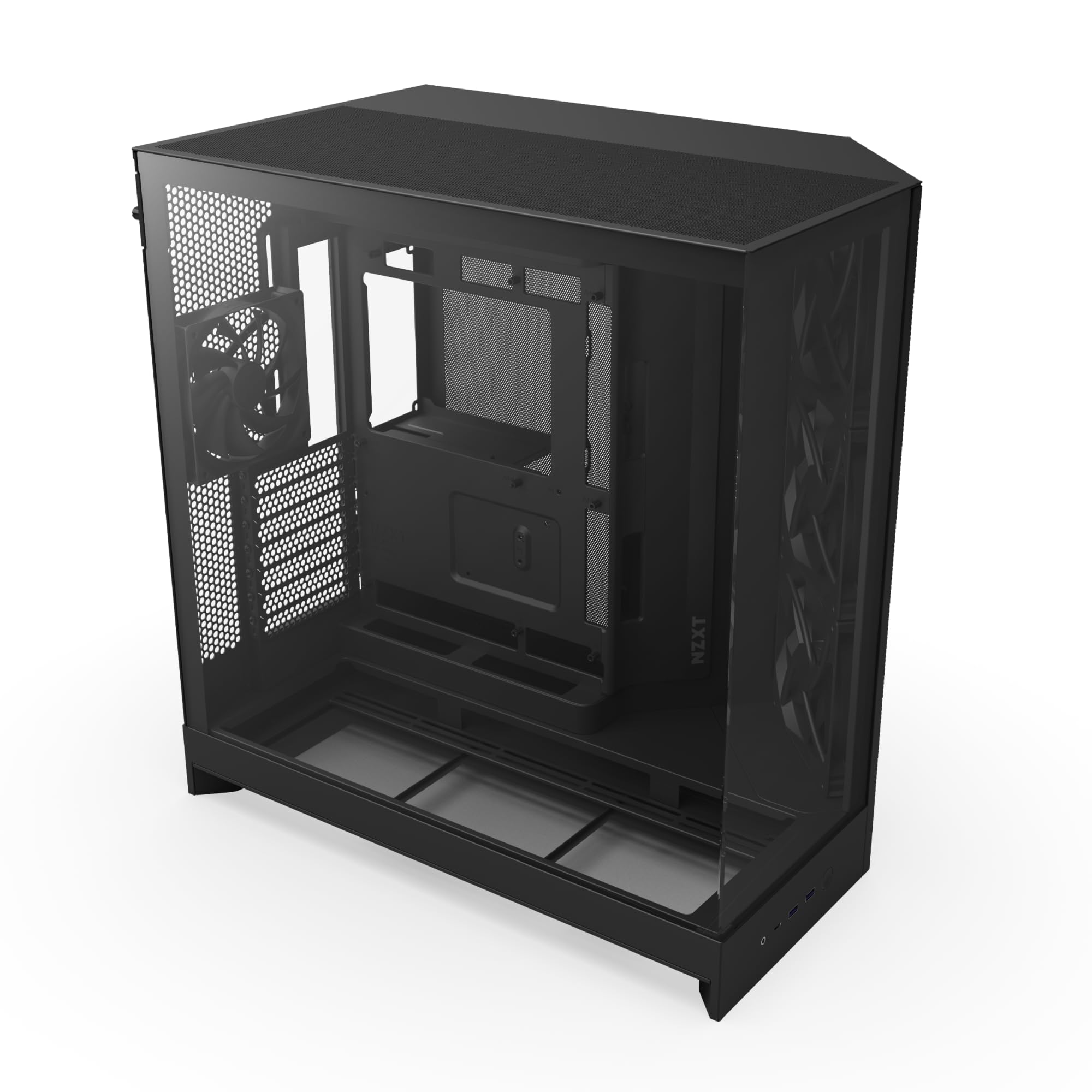 NZXT Gabinete H9 Flow Negro â ATX, Cristal Templado, Flujo de Aire Ãptimo, USB 3.2 Tipo A y C, Diseño Panorámico_0 NZXT Gabinete H9 Flow Negro â ATX, Cristal Templado, Flujo de Aire Ãptimo, USB 3.2 Tipo A y C, Diseño Panorámico_0