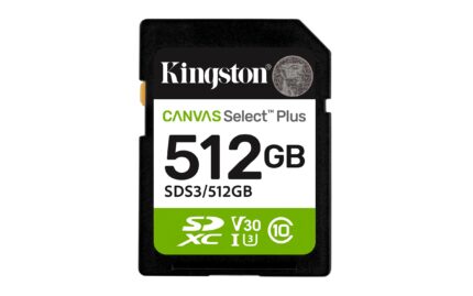 Kingston Tarjeta De Memoria SD, Canvas Select Plus Gen3, Capacidad: 512GB, Full HD, Clase 10, UHS-I, U3, V30, Lectura: 150MB/s, SKU: SDS3/512GB_0