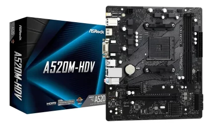 Tarjeta Madre Asrock A520m-hdv Am4 Matx Negro_0