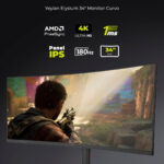 Monitor Gamer Curvo Yeyian Elysium34 34" 3440x1440 Ultra Wide Quad Hd, Panel Ips, 1ms, 180hz, Freesync, Hdmi/displayport, Negro, Ymc-ip434-p2_1