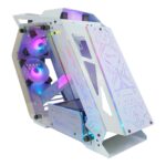 Gabinete Gamer Micro Tower Xzeal IR02 M-ATX Panel Izq. Vidrio + Panel Der. Vidrio + Metal 1xUSB1.0 + 1xUSD3.0 + 3.5 mm + 4 ARGB Fans + 1 HUB Blanco con RGB_0