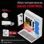 Gabinete Gamer Balam Rush Tank Majestic 7600 Atx Media Torre 5 Fan Panel Cristal Templado Usb-c Argb Blanco Br-941501_2