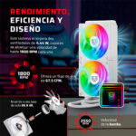 Enfriamiento Liquido Balam Rush Cryo Prism 240 Ice 120mm Argb 4 Pines Pwm 1800 Rpm Tdp 270w Lga1851 Am5 Caratulas Intercambiables + Display De Temperatura Blanco Br-944052_2