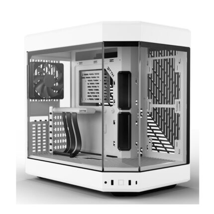 Hyte Y60 - Carcasa Moderna y estética de Doble cámara panorámica de Vidrio Templado de Media Torre ATX para Juegos de computadora con Cable Elevador PCIE 4.0 Incluido, Blanco Nieve (CS-HYTE-Y60-WW)_0