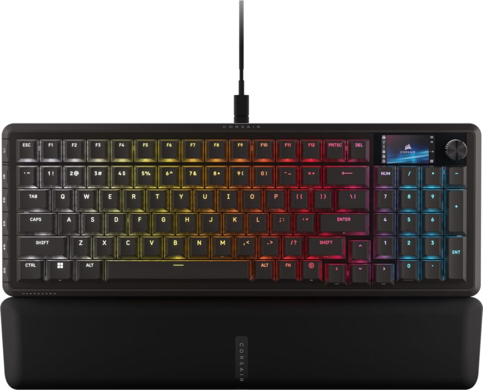 Corsair Vanguard 96 Teclado mecÃ¡nico para juegos - Interruptores lineales de plasma MLX, diseÃ±o del 96%, visualizaciÃ³n LCD, Flashtap SOCD, 8000Hz, integraciÃ³n de cubierta Elgato Stream, QWERTY NA_0