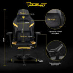 Silla Gamer Ocelot Os-king Vinipiel Negra Ajustable_9