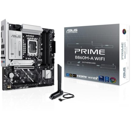ASUS Tarjeta Madre Prime B860M-A WiFi LGA 1851 4X DDR5 2X M.2 PCIe 5.0 USB-C WiFi 6E BT 5.3 Micro ATX_0
