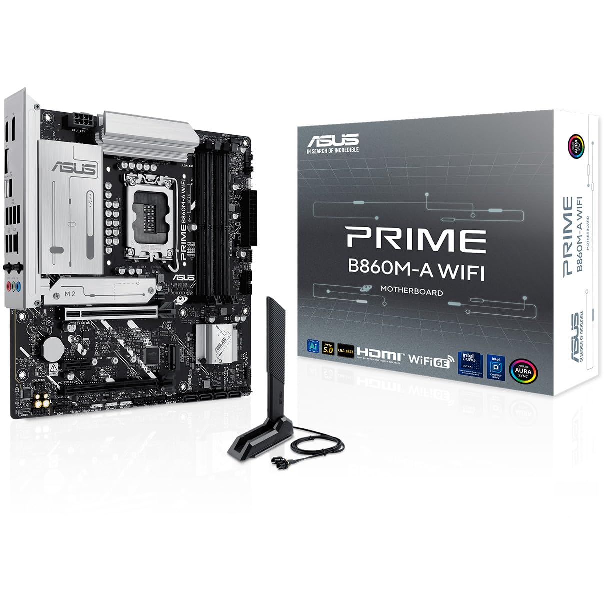 ASUS Tarjeta Madre Prime B860M-A WiFi LGA 1851 4X DDR5 2X M.2 PCIe 5.0 USB-C WiFi 6E BT 5.3 Micro ATX_0 ASUS Tarjeta Madre Prime B860M-A WiFi LGA 1851 4X DDR5 2X M.2 PCIe 5.0 USB-C WiFi 6E BT 5.3 Micro ATX_0