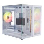 Gabinete Xzeal Panzer Cubo M-ATX/ITX Blanco 3 Ventiladores ARGB_0
