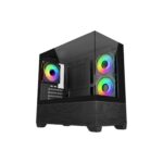 Cooler Master Gabinete Elite 490, Micro ATX/ITX, Cristal Templado, 1x USB-C, 2X USB 3.0, 3 Ventiladores, Negro_0