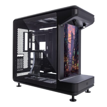 Cooler Master MasterFrame - Carcasa LCD de 360 etapas, visualizaciÃ³n LCD Frontal, GPU de 430 mm mÃ¡ximo, Soporte de radiador de 360 mm, soporta Ventiladores de hasta 12 x 120 mm, Elevador PCIe 5.0_0