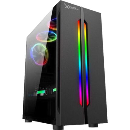 Gabinete Gamer ATX con 3 Ventiladores RGB Panel de Vidrio XZ120 Xzeal_0