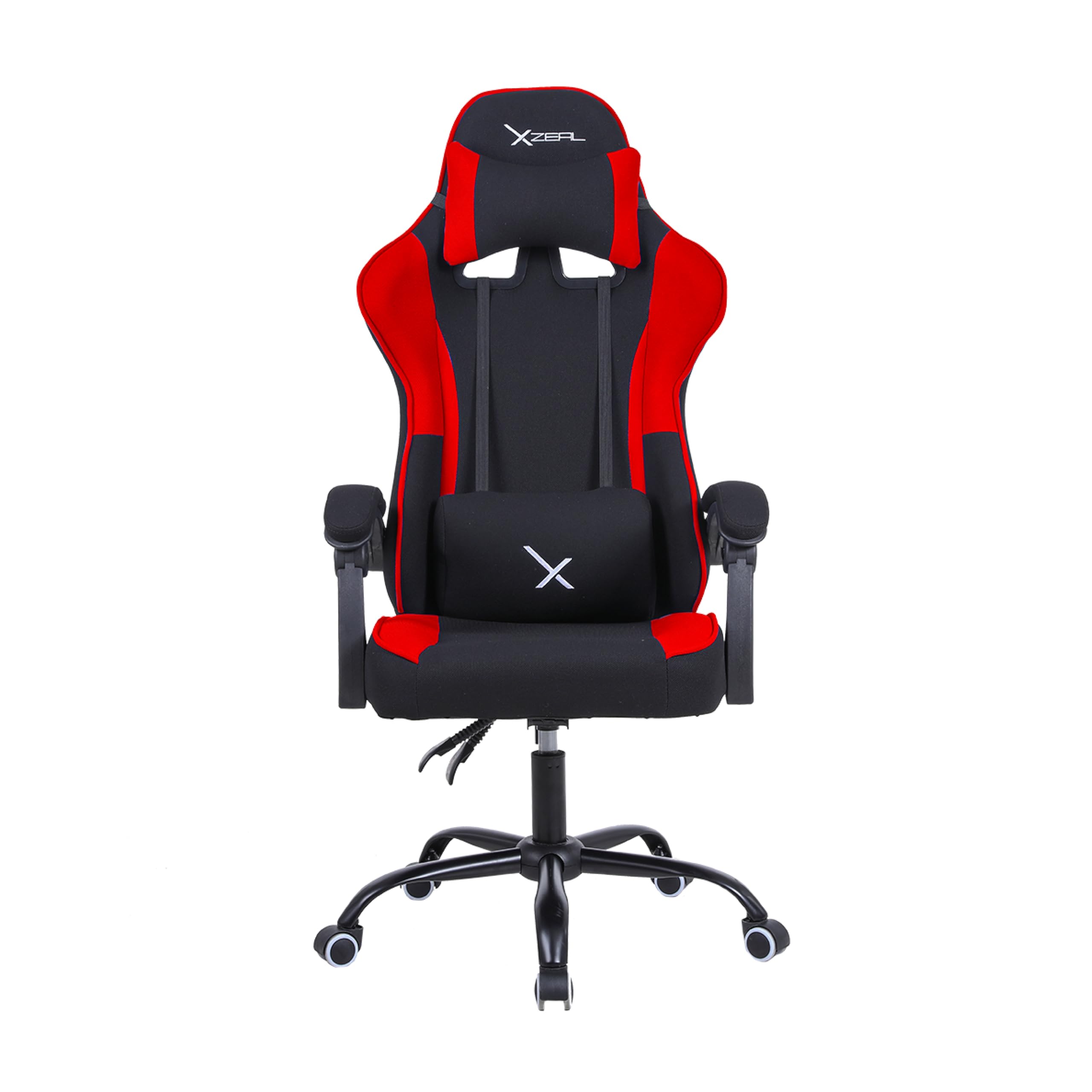Silla Gamer Color Negro-Rojo Tela Foam Alta Densidad Respaldo de Inclinacion de 140ª Piston Clase 3 soporta 115kg Ergonomica Base Metalica de Acero Xzeal_0 Silla Gamer Color Negro-Rojo Tela Foam Alta Densidad Respaldo de Inclinacion de 140ª Piston Clase 3 soporta 115kg Ergonomica Base Metalica de Acero Xzeal_0