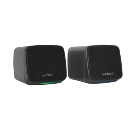 Bocinas Elant Cube AS430 2.0 Ch + AlimentaciÃ³n USB A 2x3W + ConexiÃ³n 3.5mm + Control de Volumen Negro Advanced Series_0