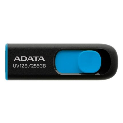 ADATA Memoria Flash UV128 256GB USB 3.0 Negro/Azul (AUV128-256G-RBE)_0