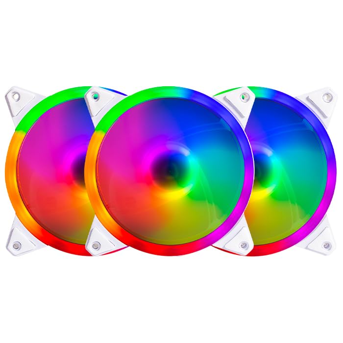 Balam Rush Kit 3 Ventiladores Gamer EOLOX BLAZE EX30KW 120mm ARGB Diseño Circular Borde LED Rainbow 1200RPM Blanco Molex BR-938013_0 Balam Rush Kit 3 Ventiladores Gamer EOLOX BLAZE EX30KW 120mm ARGB Diseño Circular Borde LED Rainbow 1200RPM Blanco Molex BR-938013_0
